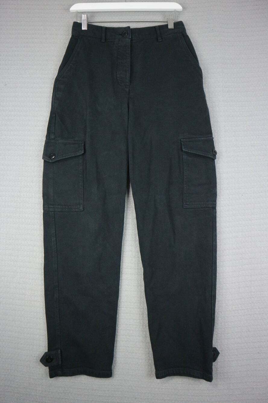 Wilfred Free Aritzia Black Utility Cargo Pants Size 4 High Rise Cotton Twill